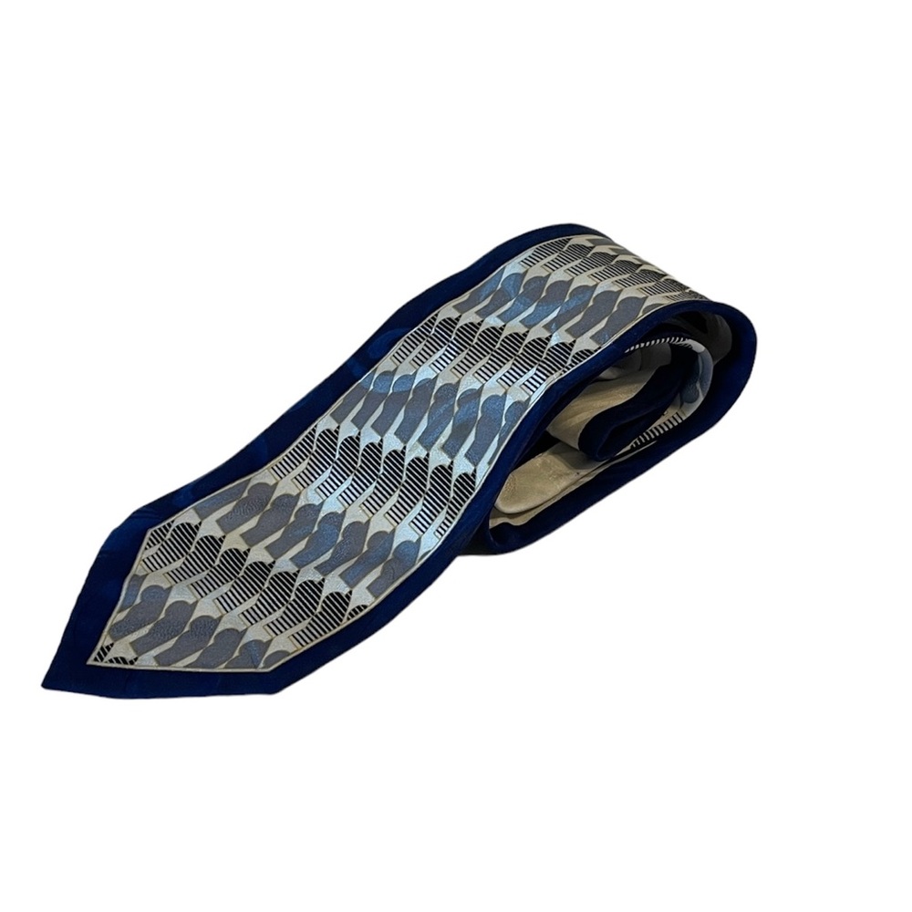 Nicola Paone Pure Silk Necktie Geometric Style Pattern